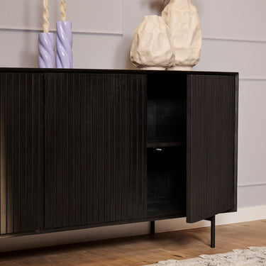 Dressoir Madison zwart | 210 cm