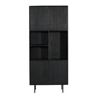 Starfurn Vakkenkast Madison zwart | 90 cm - Mooier Thuis