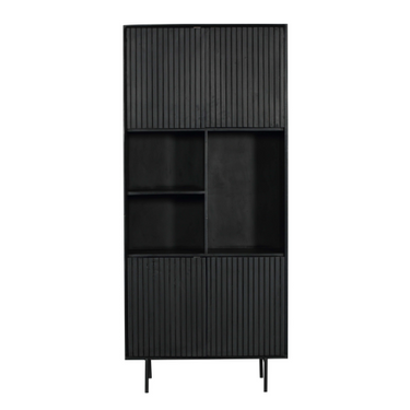 Vakkenkast Madison zwart | 90 cm