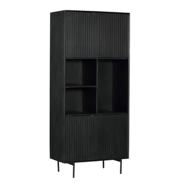 Vakkenkast Madison zwart | 90 cm
