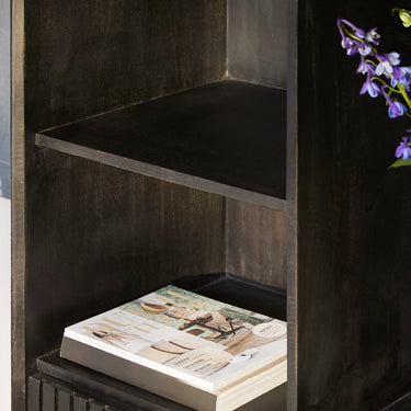 Vakkenkast XL Madison zwart | 135 cm