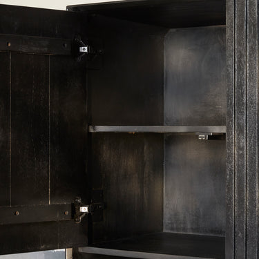 Vakkenkast XL Madison zwart | 135 cm