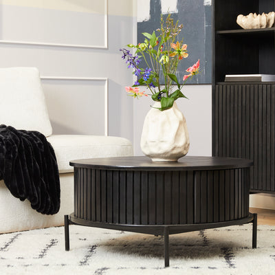 Salontafel Madison zwart | Rond 80 cm
