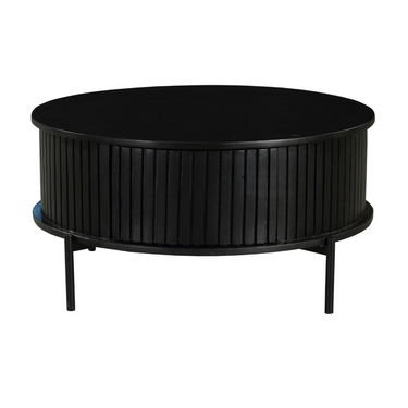 Salontafel Madison zwart | Rond 80 cm