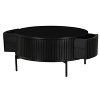 Salontafel Madison zwart | Rond 80 cm - afbeelding 2
