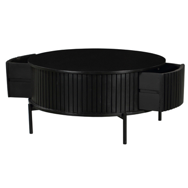 Salontafel Madison zwart | Rond 80 cm