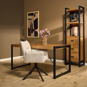 Mangohout eettafel Boaz | Naturel | 160 cm