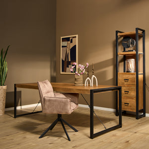 Mangohout eettafel Boaz | Naturel | 220 cm