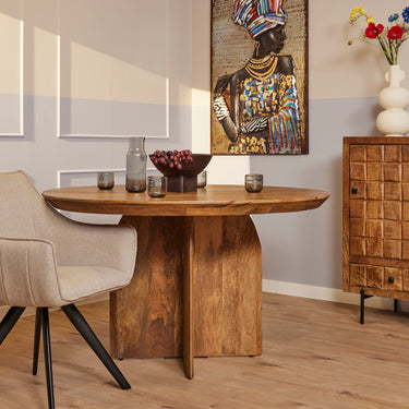 Ronde eettafel Tense | Naturel | Ø130 cm