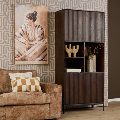 Vakkenkast Madison bruin | 90 cm