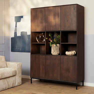 Vakkenkast Madison XL bruin | 135 cm