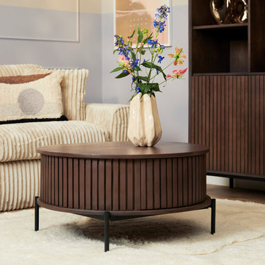 Salontafel Madison bruin | Ø80 cm