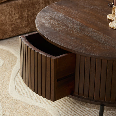 Salontafel Madison bruin | Ø80 cm