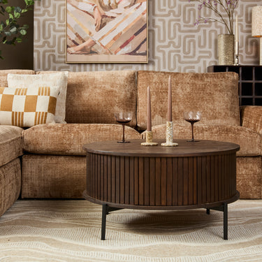Salontafel Madison bruin | Ø80 cm