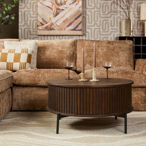 Salontafel Madison bruin | Ø80 cm