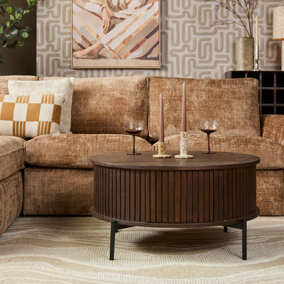 Salontafel Madison bruin | Ø80 cm