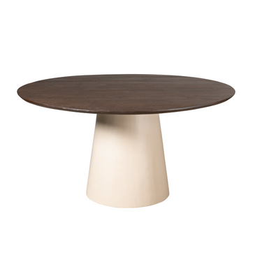 Ronde eettafel Madison | Bruin cilindervoet | Ø130 cm