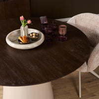 Ronde eettafel Madison | Bruin cilindervoet | Ø130 cm - afbeelding 2