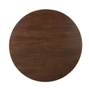 Ronde eettafel Madison bruin met houten kolomvoet - Ø150 cm - bovenaanzicht van het blad