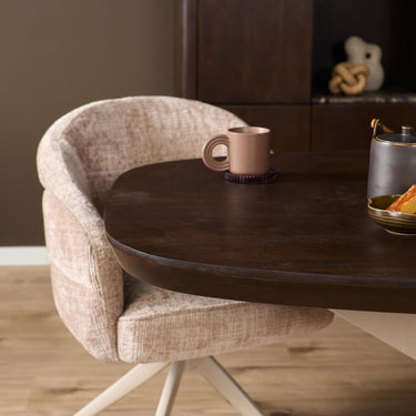 Deens ovale eettafel Madison | Bruin/zand | 200 cm