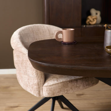 Deens ovale eettafel Madison | Bruin/zwart | 240 cm
