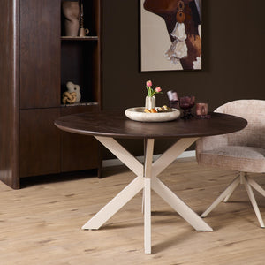 Ronde eettafel Madison | Bruin/zand | Ø150 cm