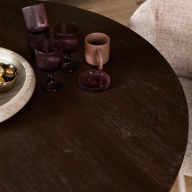 Ronde eettafel Madison | Bruin/zand | Ø130 cm