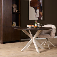 Starfurn Ronde eettafel Madison | Bruin/zand | Ø130 cm
