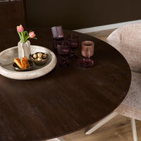 Ronde eettafel Madison | Bruin/zand | Ø110 cm - afbeelding 2