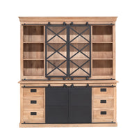 Vitrinekast Lotte naturel | 200 cm - Mooier Thuis