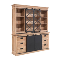 Starfurn Vitrinekast Lotte naturel | 200 cm - Mooier Thuis