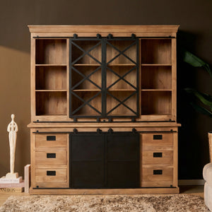 Vitrinenschrank Lotte natur | 200 cm