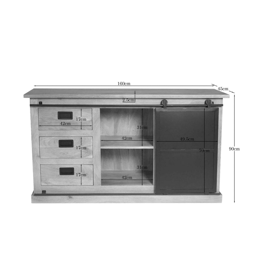 Sideboard Fresno natur – 160 x 45 x 90 cm