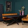 Mangohout eettafel New York | Zwart rechthoekige eettafel - 200 cm breed - Mooier Thuis