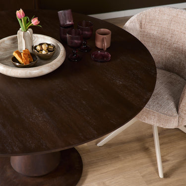 Ronde eettafel Lima | Bruin | Ø150 cm