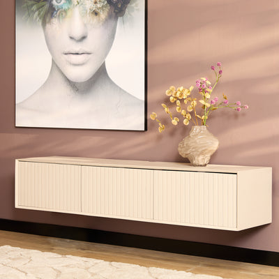 Schwebendes TV-Möbel Madison Sand | 160 cm