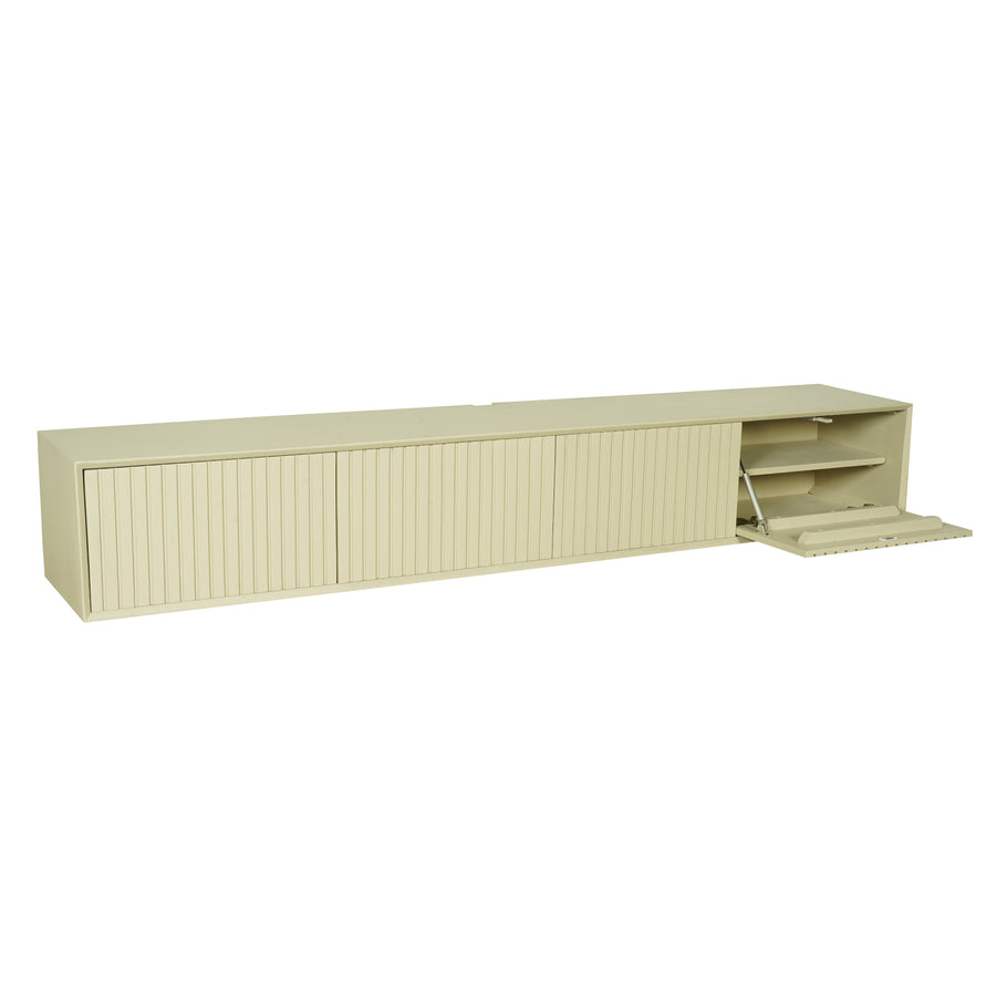 Floating TV cabinet Madison sand – Klep met gasveer