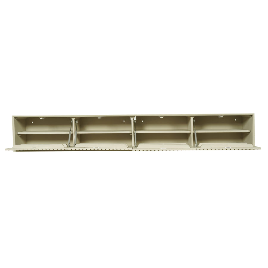 Floating TV cabinet Madison sand – Vier vakken met legplank