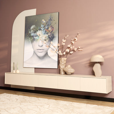 Zwevend TV-meubel Madison zand | 280 cm