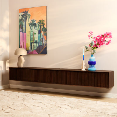 Schwebende TV-Bank Madison braun | 240 cm