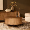 Salontafel Madison rond naturel - naturel en bruin - Mooier Thuis