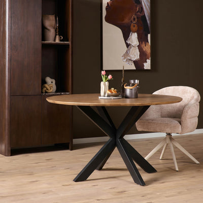 Mangohout eettafel Madison | Naturel | 150 cm