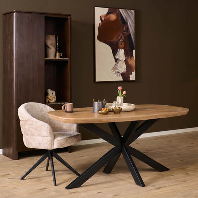 Deens ovale eettafel Madison | Naturel | 160 cm