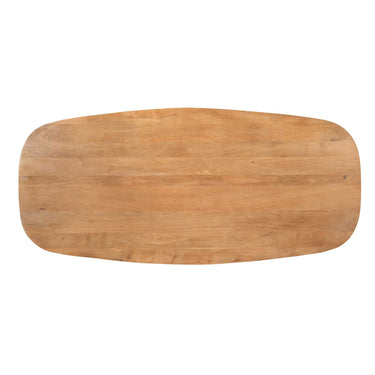 Deens ovale eettafel Madison naturel - 240 cm - bovenaanzicht van het blad