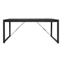 Rechthoekige eettafel Boaz zwart - 220 cm - vooraanzicht