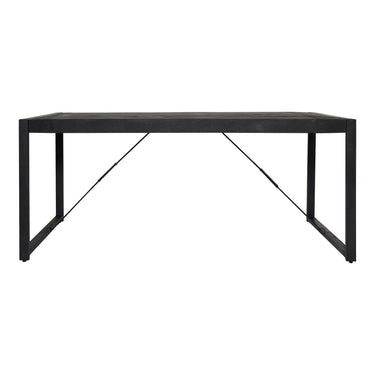 Rechthoekige eettafel Boaz zwart - 220 cm - vooraanzicht