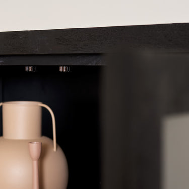 Vitrine Boaz schwarz | 115 cm