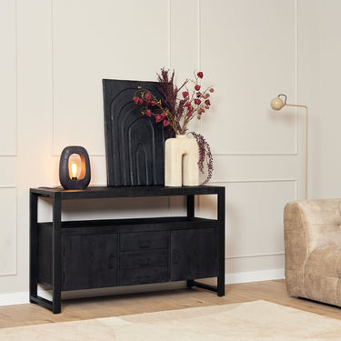 Sideboard Boaz schwarz | 135 cm