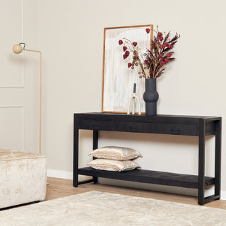 Consoletafel Boaz zwart | 150 cm - Mooier Thuis