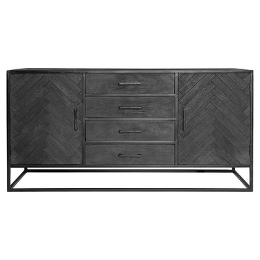 Dressoir New York zwart | 165 cm